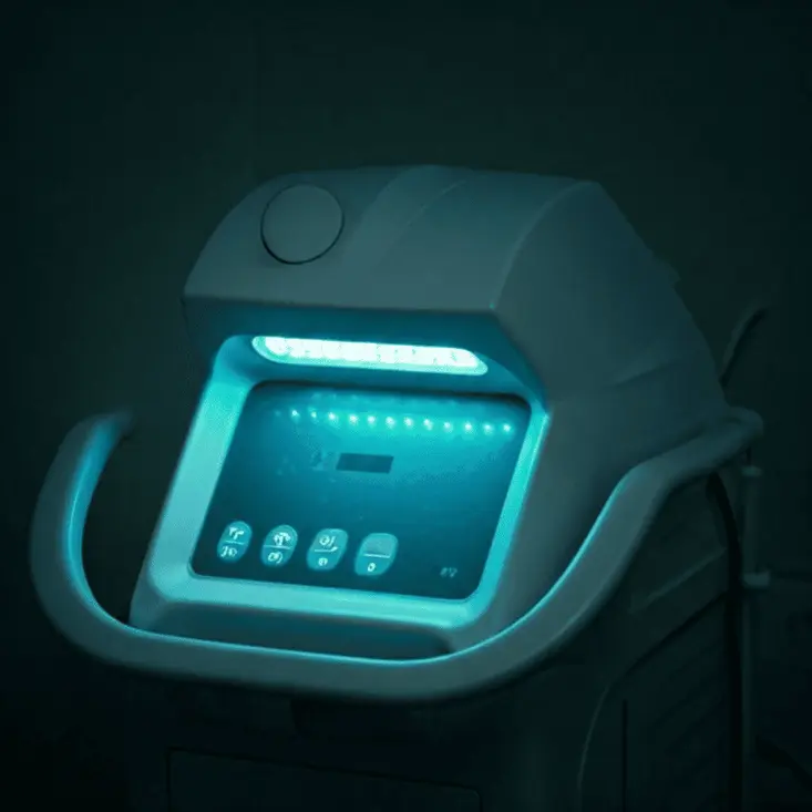 Modern medical device emitting soft red light therapy